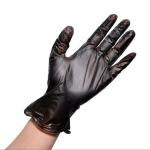 Anti Oil Disposable Vinyl Gloves For Foodservice Customized Color Blue / Black