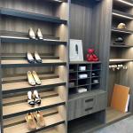 Modern Glass Door Wooden Walk In Closet Wardrobe Bedroom Furniture