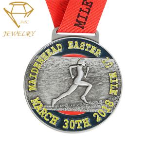 Quality High Polishing Round Enameled Personalised Running Medals wholesale