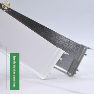 Quality T5 6063 Aluminum Floor Baseboard Skirting Profile Tile Trims 1.2mm Thickness wholesale
