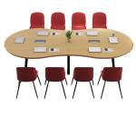 Modern Training Table and Chair Set for Productive Negotiations in Conference