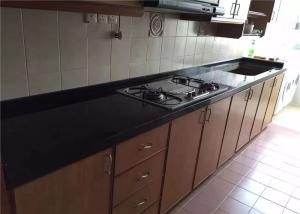 Quality High Hardness Preformed Kitchen Countertops Black Galaxy Quartz Stone wholesale