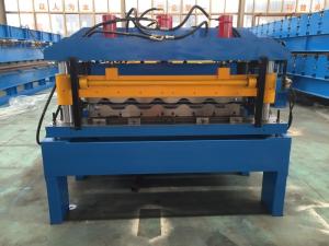 Quality Hydraulic Cutting Steel Roofing Tile Roll Forming Machine With Chain Drive 2-4m/Min wholesale