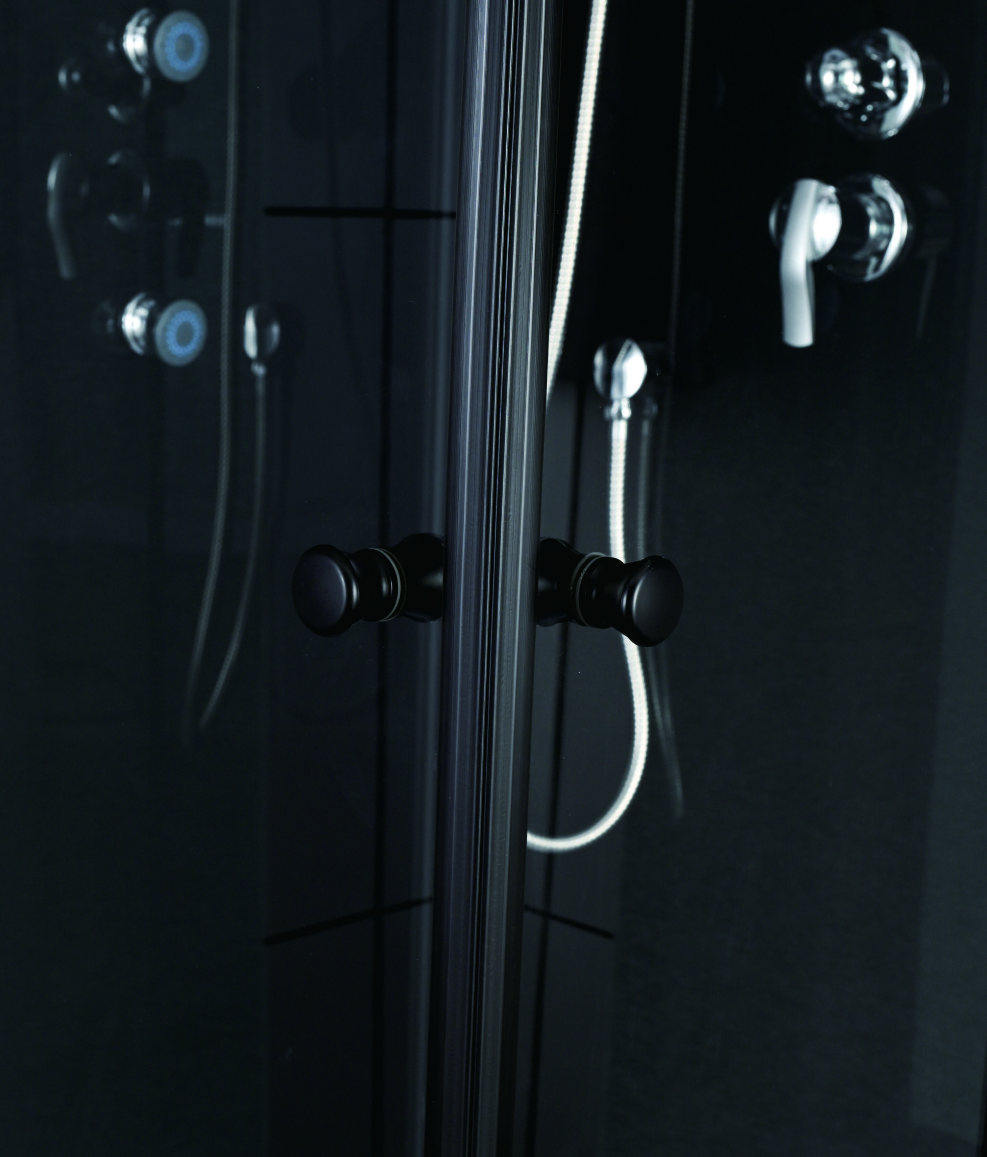 Stylish Shower Room With Matt Black And Tempered Glass For mordern And Customizable