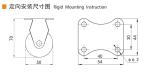 Grey Miniature Caster Wheels 2 Caster Wheels With Brakes 262P-73