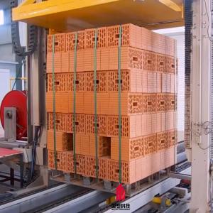 Quality Automatic Clay Brick Packaging Machine Belt Strapping And Packaging System wholesale