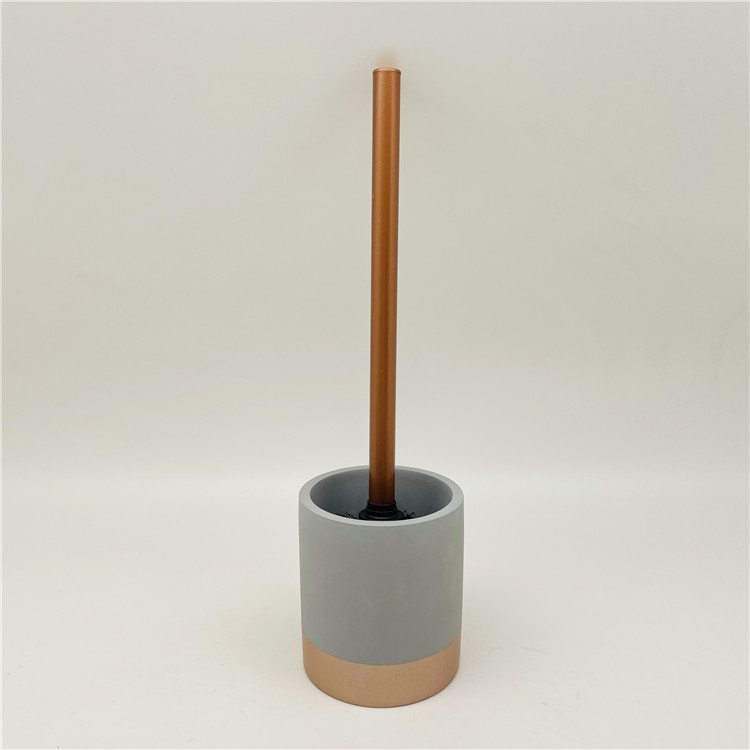 Blue Round Polyresin Bathroom Vanity Sets Bathroom Accessories Toilet Bowl Brush