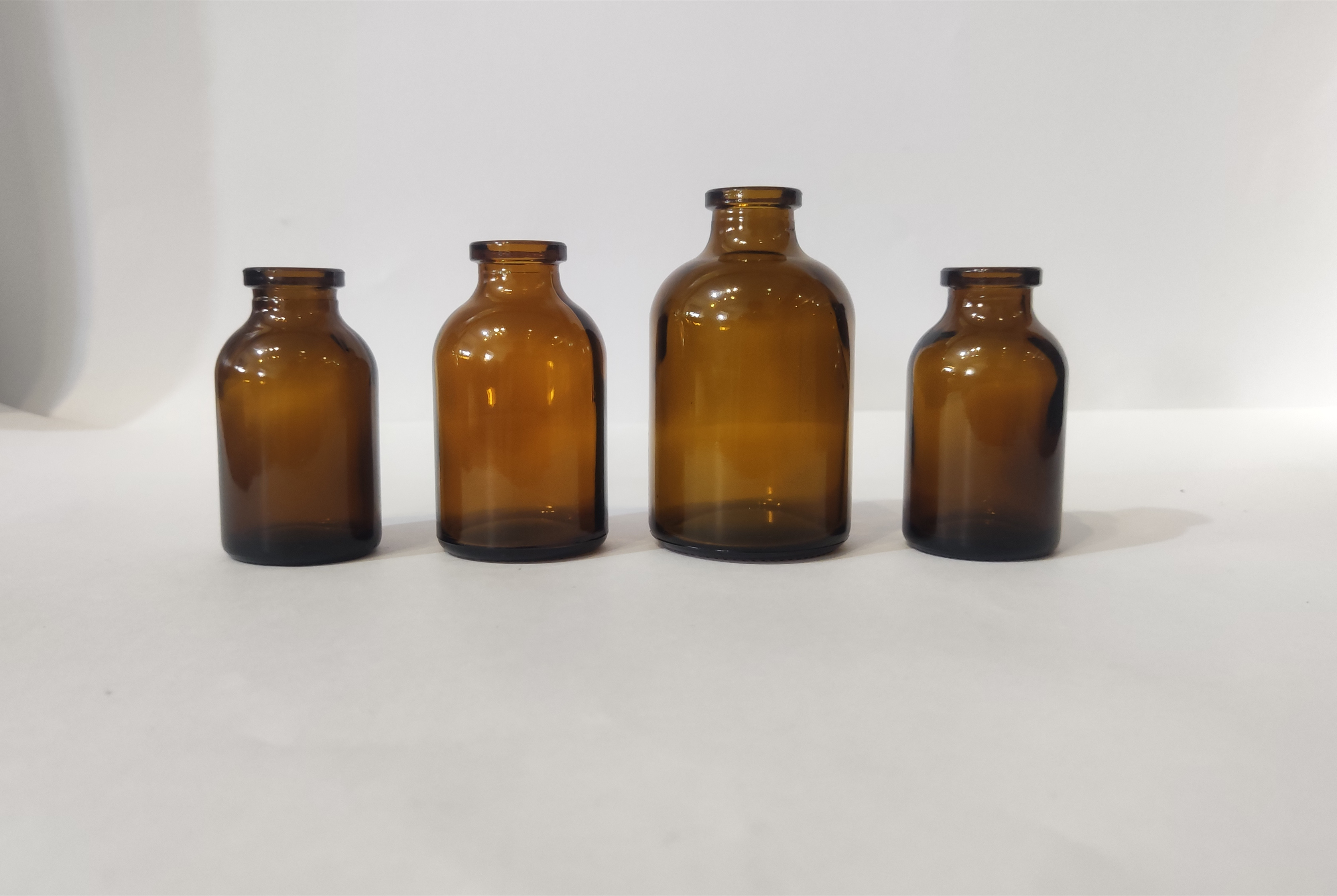 Amber Molded Glass Vial Injection Serum Glass Vials For Antibiotics USP Type II III