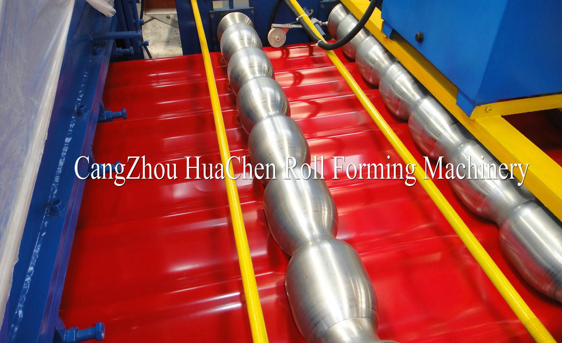 PPGI Colored Glazed Tile Roll Forming Machine 380V 50HZ 3phase