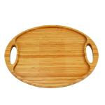 Oval Bamboo Solid Wood Serving Tray Light Weight For Food