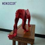 Large Outdoor Metal Forging Geometric Animal Cheetah Stainless Steel Sculpture