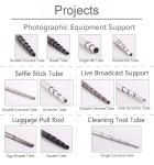 Round 6063 6061 Aluminium Tube Pipe Telescopic Customized