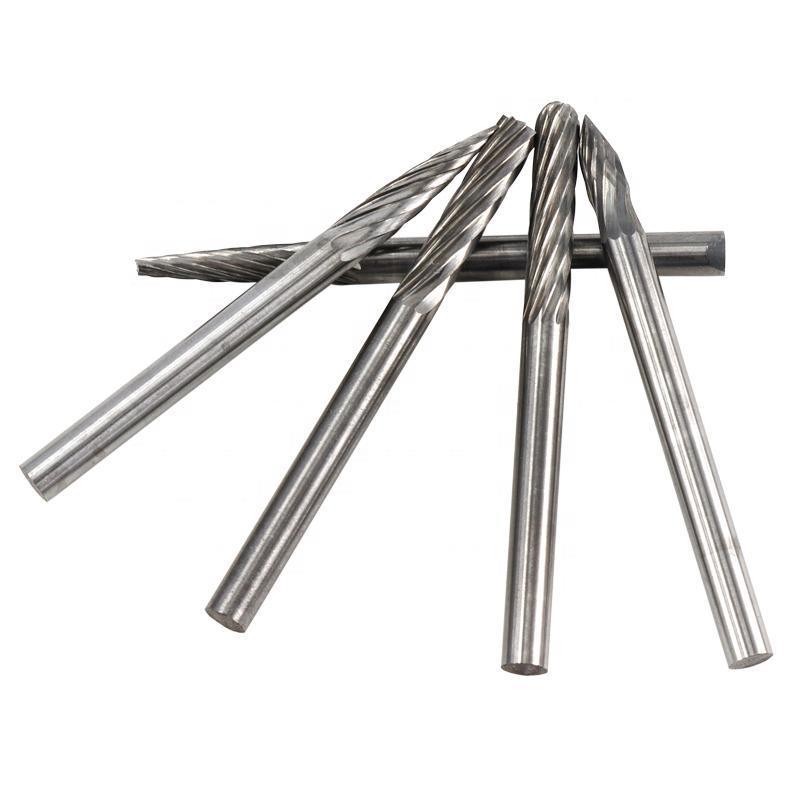 10 PCS 1/8&quot; Shank 1/4&quot; Head Length Double Cut 3X6mm Tungsten Carbide Rotary Burr Set