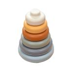 Custom Kids Learning Intellectual Building Blocks Baby Round Silicone Stacking