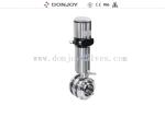 Three Pieces stainless steel butterfly valve Welding end , High sanitary