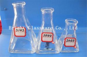 Quality triangle shape glass bottle, perfume glass bottle wholesale wholesale