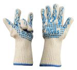 White Heat Resistant Work Gloves , Heat Resistant Oven Gloves CE Approved