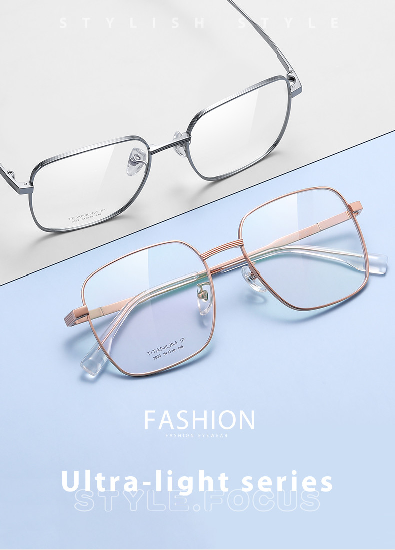 Titanium Frame optical eye glass Customization Unisex Higher Density