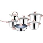 12pcs Non-stick 201 Stainless Steel Cookware Set Nonstick Cooking Pot Colorful