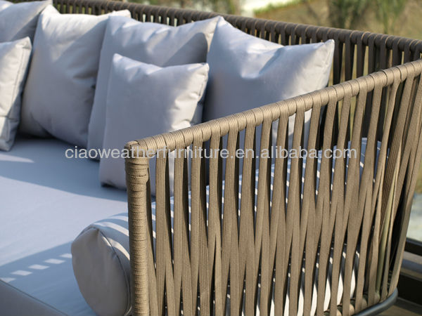 Sectional Sofa and Alu Frame Garden Chair Set for Outdoor Entertainment