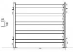 USA standard 8'h x 6'w Horse Round Pen Galvanized 5-Rail Gate Panel Farm Gate
