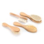 Modern Goat Bristle Brush Wooden Baby Brush And Comb Set For Newborns