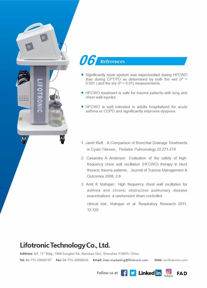 HFCWO High Frequency Chest Wall Oscillation Medical Equipment