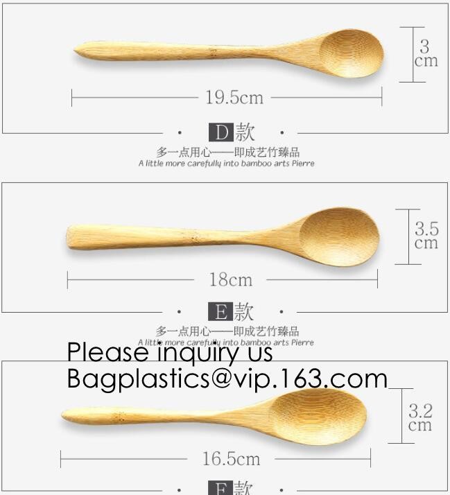 Eco friendly 5 Pieces Fork Knife Spoon Bamboo Disposable Cutlery Set Reusable Bamboo Cutlery Travel Set Bagease pack