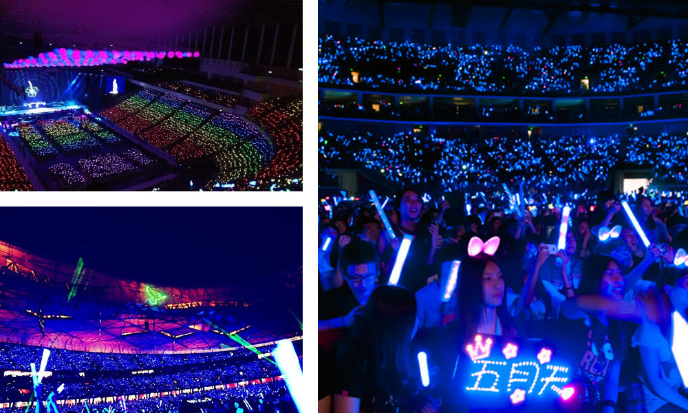 Concert Cheering LED Glow Sticks , Personalized Light Up Foam Sticks