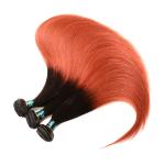 Ombre Brazilian Straight Hair 3 Bundles 1B/350 Two Tone Blond Human Hair Weave