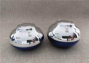 Quality Durable Clear Acrylic Storage Jars Royal Blue Color For Facial Cream wholesale