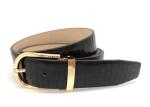 Soft Back Mens Genuine Crocodile Belt Clamp Pin Buckle In Gold Finish