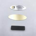 Small Oval 70X24Mm Reusable N35 Business Name Tags Magnetic