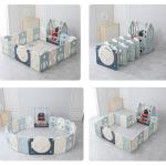 Space Theme Kids Playpen Game Fence Blue