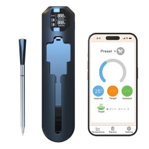 Quality 820FT Long Range Smart Wireless Instant Read Cooking Grill Thermometer Household Kitchen App Remote Meat Thermometer wholesale