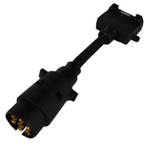 Quality Black 7 Pin Trailer Connector 24V Voltage For Commercial Vehicles 2 Years Warranty wholesale