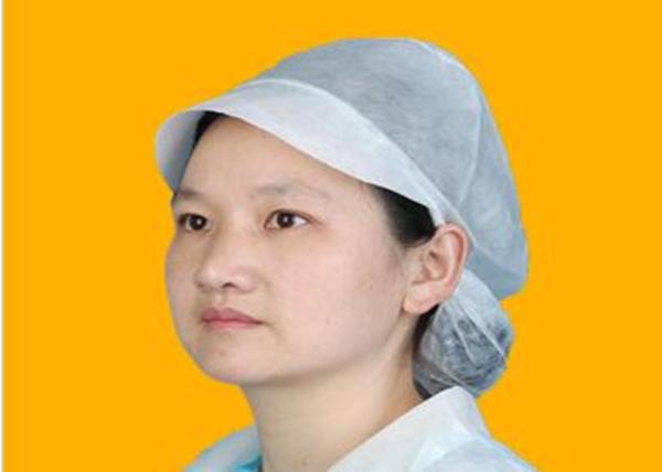 Breathable Disposable Painters Hats , Disposable Theatre Caps Environmental