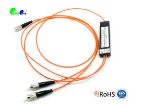 Quality 1*2 MM Fiber Optic Coupler High Performance OM1 For 850 / 1310nm 62.5 / 125μm Orange Color wholesale