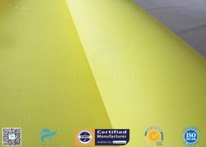Quality 260℃ Heat Resistant 0.5mm Fire Blanket Silicone Coated Fiberglass Fabric Yellow Color wholesale