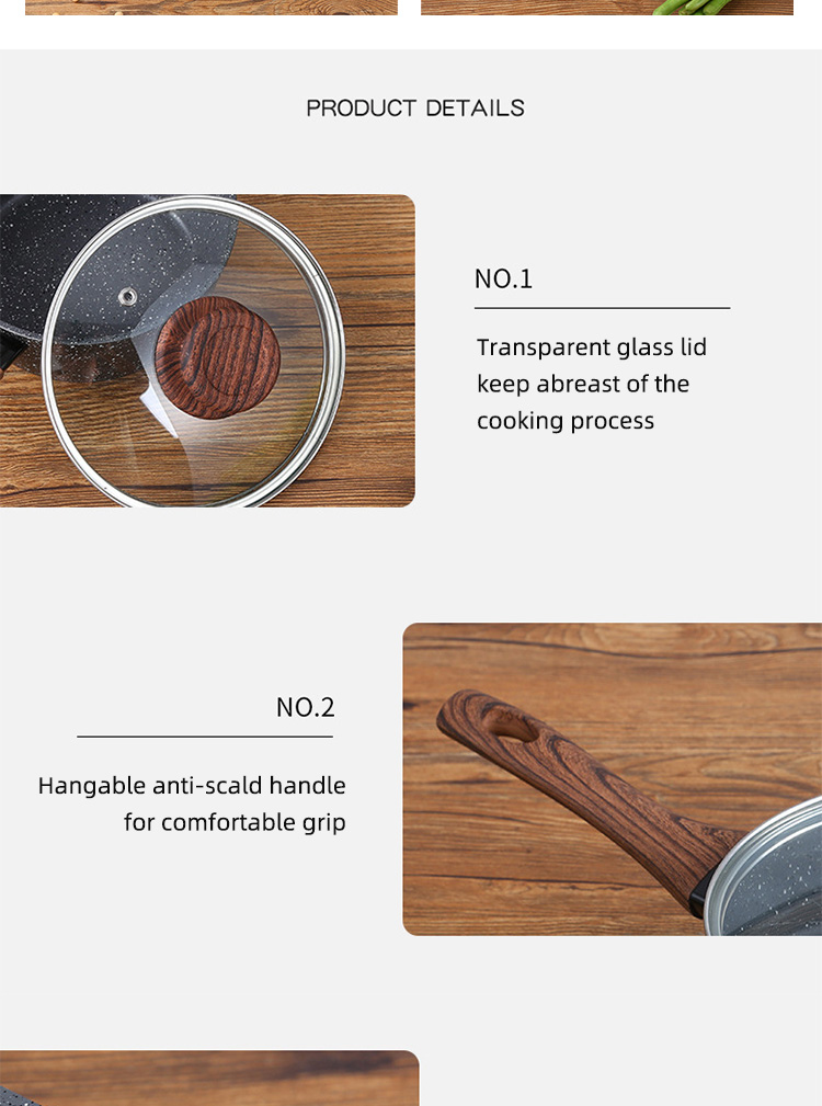 Nonstick Aluminum Cookware Sets Long Service Life For Home Kitchen