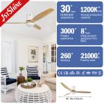 Led Fan Light With 3 Solid Wood Blade,Quite Dc Motor Kitchen Low Profile