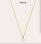 Trend Luxury Blue Epoxy Heart Pendant Necklace For Friends