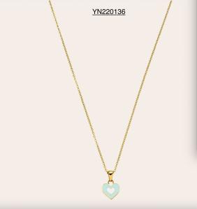 Quality Trend Luxury Blue Epoxy Heart Pendant Necklace For Friends wholesale