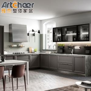 Quality Furniture Solid Wood Kitchen Storage Cabinet Modular Design with Model Wall Cabinet wholesale