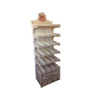 Quality Customized Plywood Display Stand for Cookies Wooden Solidwood Material Dessert Display Shelf for Bakery Shop wholesale
