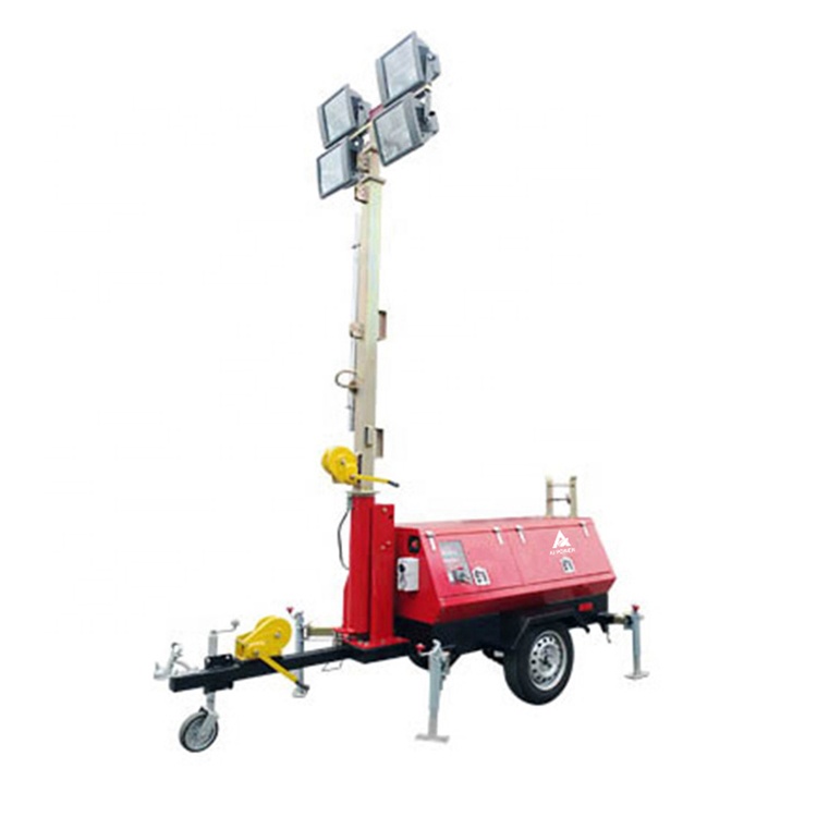 6kw Portable Light Tower Lamp Doosan 50W Obstruction Lights