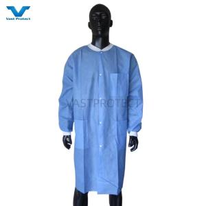 Quality Label Accessories Unisex Disposable Lab Coat Nonwoven Jacket For Food Processing OEM wholesale