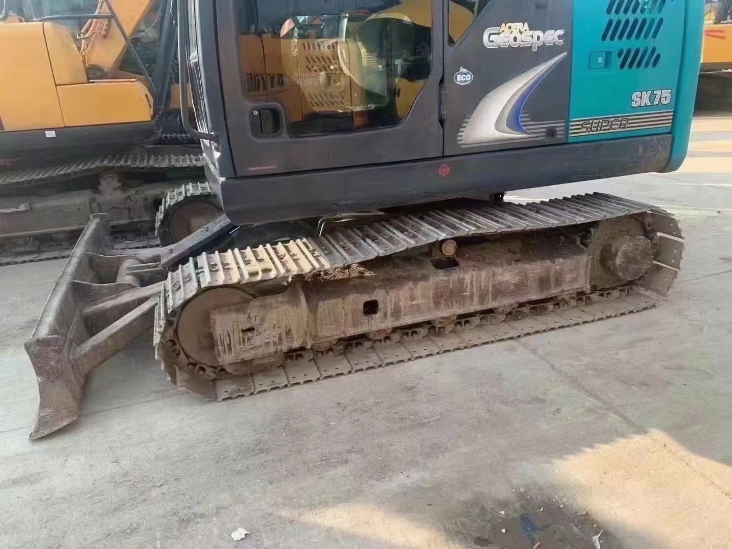 Construction Used Kobelco Excavators Sk75 Digger 7Ton Used Small Excavator