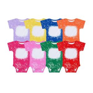 Quality Multicolored Tie Dye Short Sleeved Sublimation Romper Blanks Light Weight wholesale