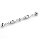 14G Stainless Steel Screw & Twist Snake Long Industrial Barbell Cartilage Ear